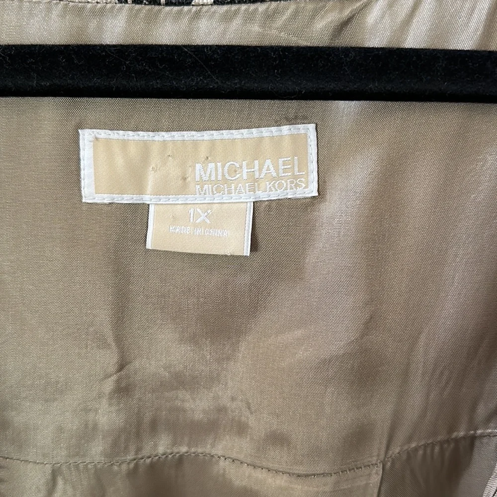 Michael Kors Black Floral Swing Jacket Size 1X - Picture 10 of 11